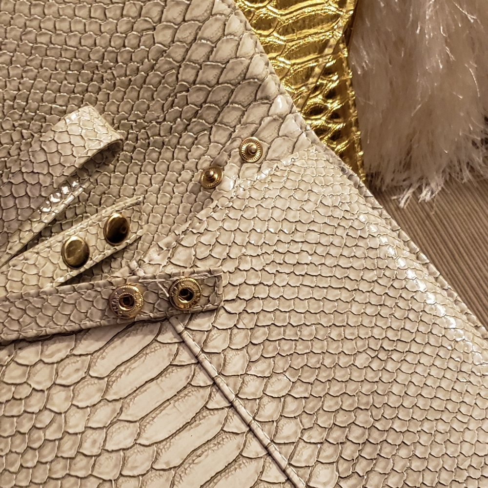 Classic 70s Python Clutch or Tablet Case - Picture 8 of 15